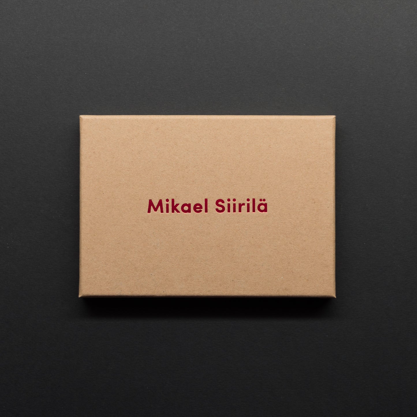 Custom box foil stamped by hand
