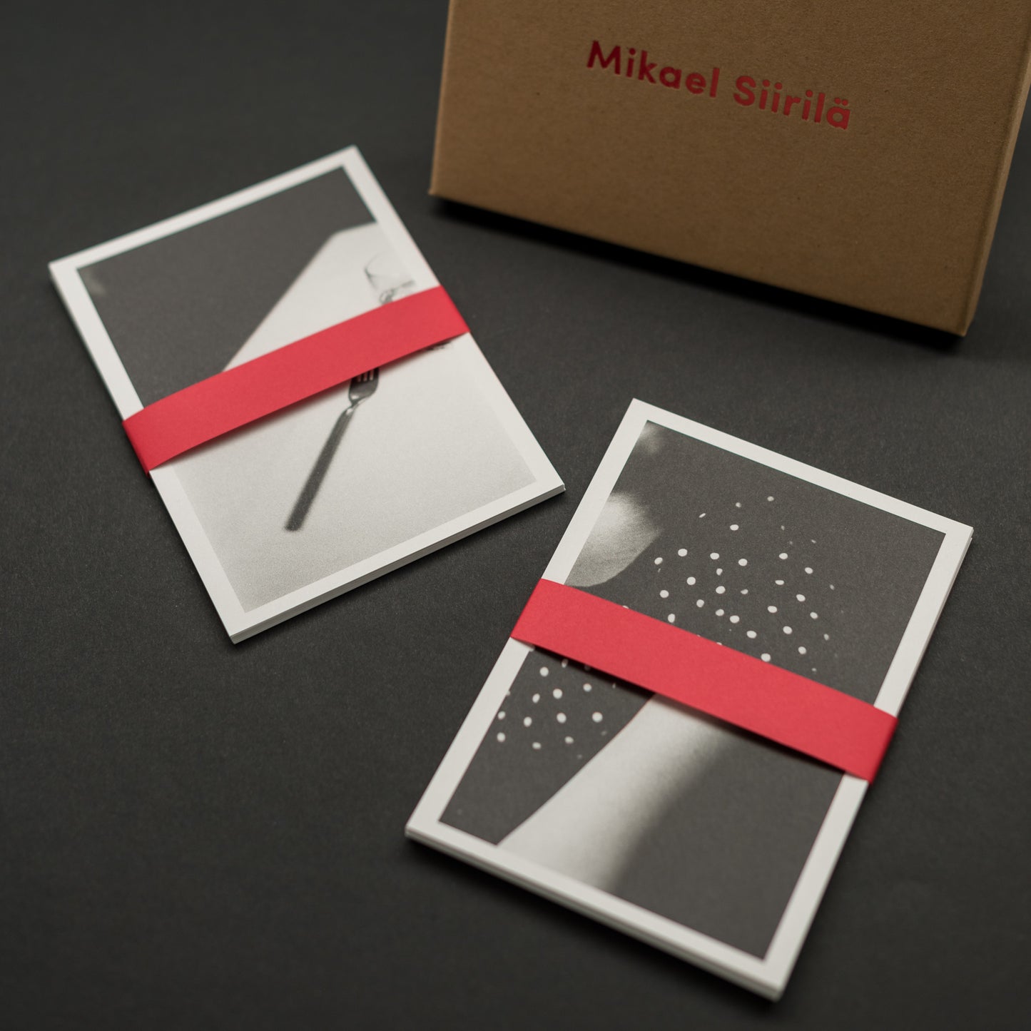 Two sets of cards, one to keep and another to use